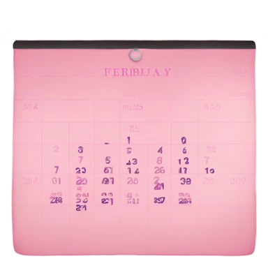 Pink calender with words: 28 February  sticker