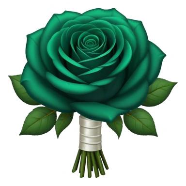 dark emerald rose Bridal bouquet sticker