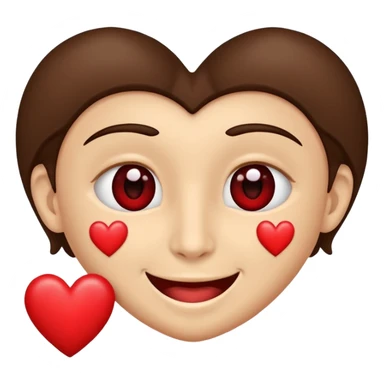 Perezoso con 2 corazones al lado izquierdo de la cara y un corazón al lado derecho la cara y los ojos serrados sonriendo como enamorado sticker