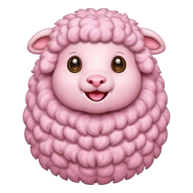 cute pink lamb sticker