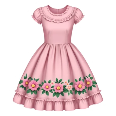 Cottagecore style ultra cute vintage material pink dress sticker