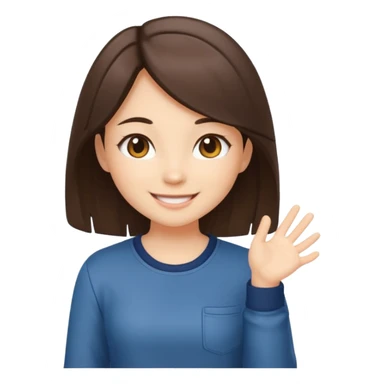 chibi brunette sunshine woman sticker