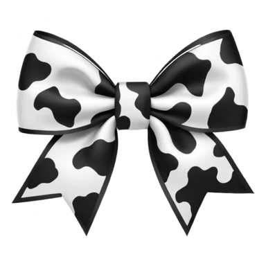 cow print bow sticker
