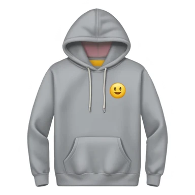 comfy grey minimalistic hoodie without logo sticker