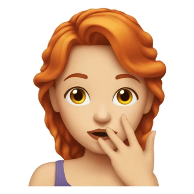 Red head girl blowing a kiss sticker
