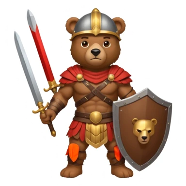 a bear Roman Gladiator sticker