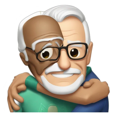 Spider-Man hugging Stan Lee sticker