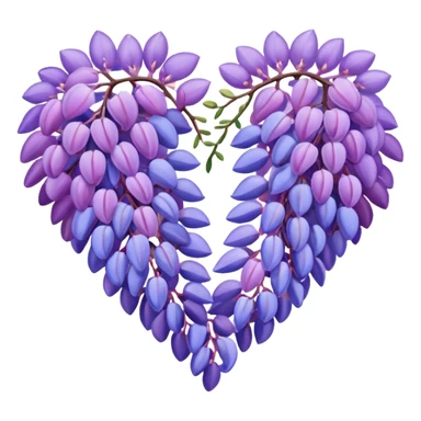 Wisteria and Malibu multicolor heart sticker