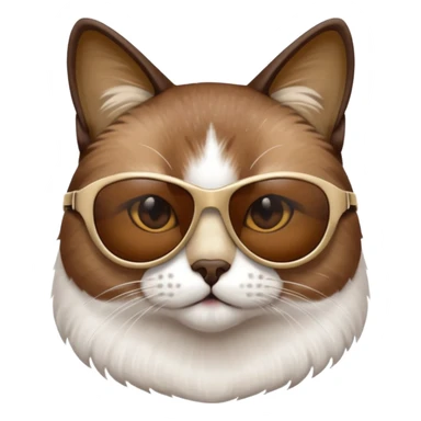 Snowshoe cat with sunglasses sticker