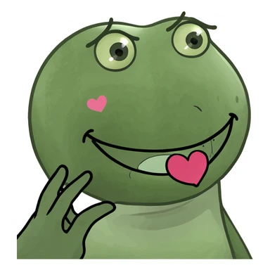 holding back tears smiley with hearts sticker