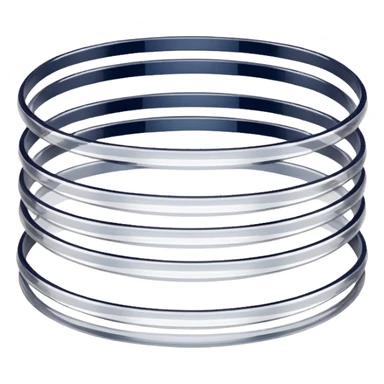 Clear  Slim Glass Bangles set sticker