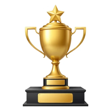 trophy on a winners podium sticker