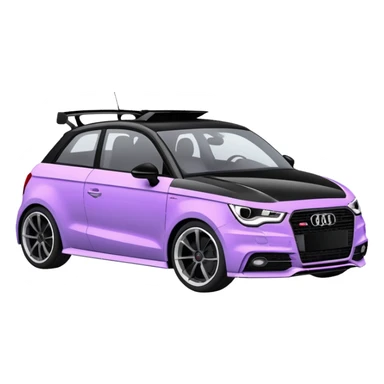 Lavander Audi a1 Black roof and mirror sticker