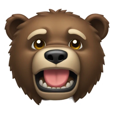 Urso musculoso comendo verdura sticker