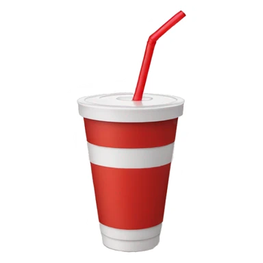 White Double cup with red straw sticker