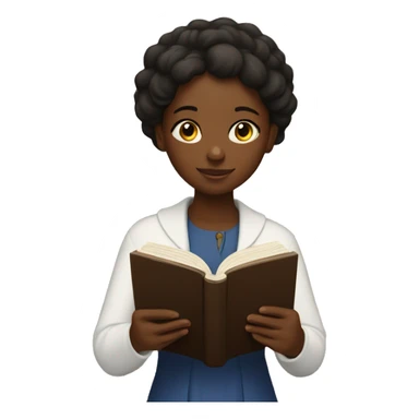 Black girl reading the Bible  sticker