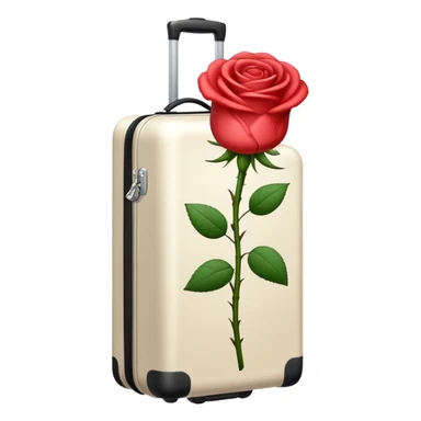 rose vertical luggage  sticker