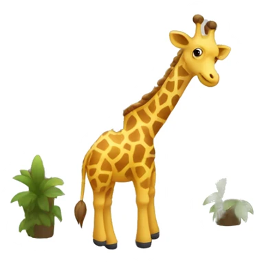 Giraffe swinging on swings sticker