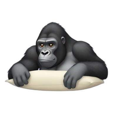 Gorilla falling asleep sticker