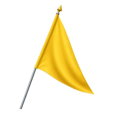 Make a yellow colour triangular flag spreading upward sticker