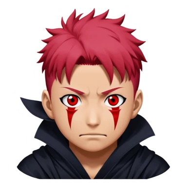 The image is an emoji-style depiction of Ryomen Sukuna from Jujutsu Kaisen sticker