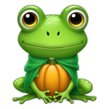 frog in halloween costume sticker