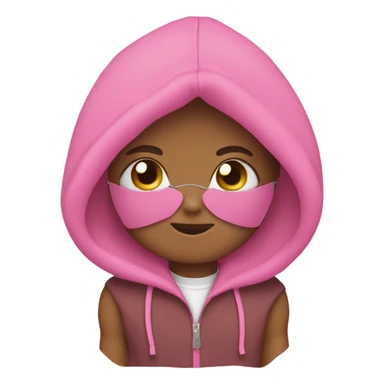 Pink Palm puff hoodie sticker