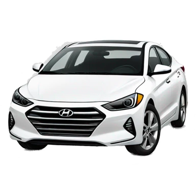 White Hyundai Elantra car  sticker