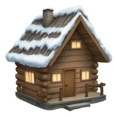 winter cabin sticker