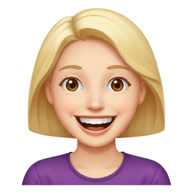 smiling and laughing with moving sticker