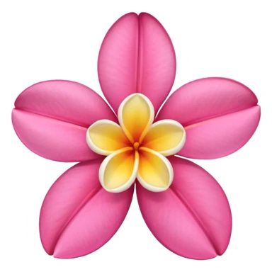 frangipani flower, pink, five petals sticker
