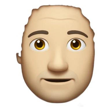 tim robinson face but his hair is long shoulder length curly black hair, wide triangular shape sticker