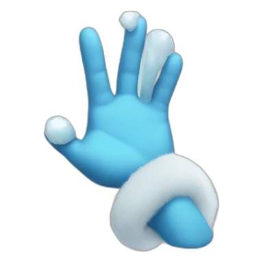 cool Father Frost hands Rock sign sticker