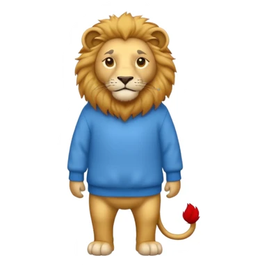 lion wearing  jumper sticker