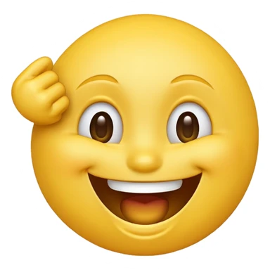 Laughing emoji with Finger point  sticker