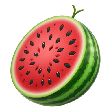 glitter red and green watermelon sticker