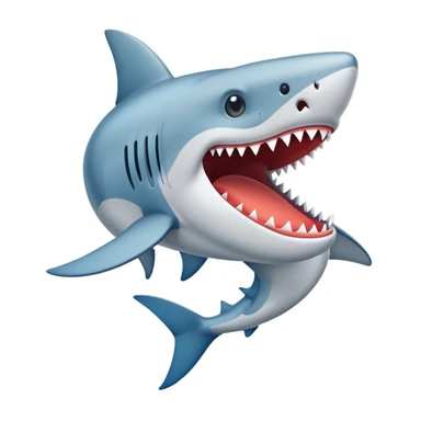 Un tiburón con zapatos azules sticker
