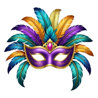 Carnival mask sticker