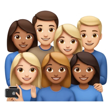 friends selfie smiling sticker