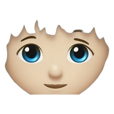 Demi visage homme et demi visage éléphant les yeux bleu sticker