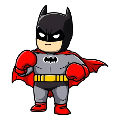 Batman in boxing attire  sticker