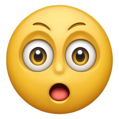 A shocked emoji sticker
