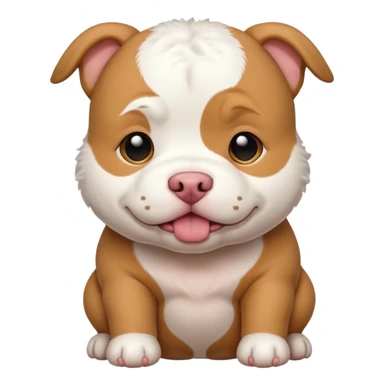 Chubby baby pitbull white sticker