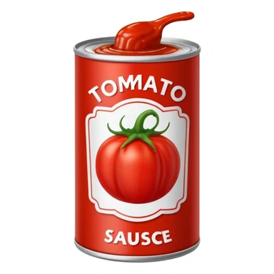 can with red sauce splash and chili pepper on label sticker