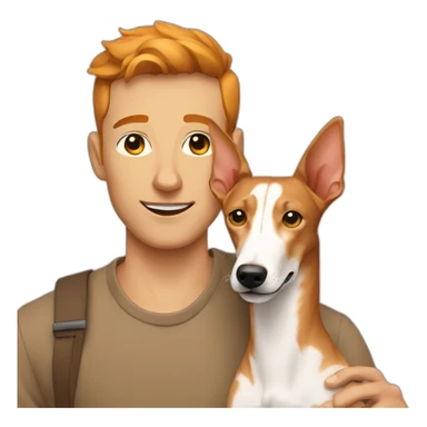 Human gay couple with a podenco sticker