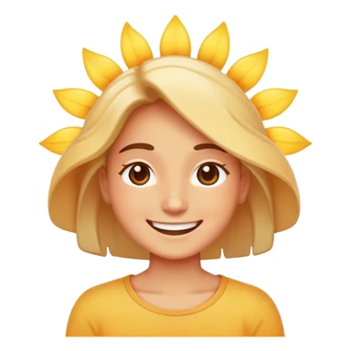 happy person with sunshine and positive vibes sticker