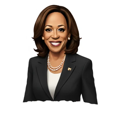 Kamala Harris with cake sticker