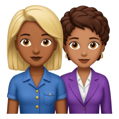 Lesbian emoji Guyanese Masc and mixed fem sticker