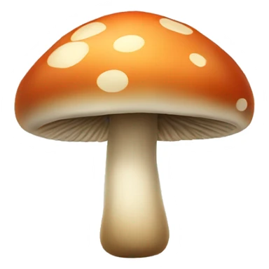 a mushroom with a face sticker
