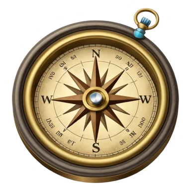Compass pointing north west sticker